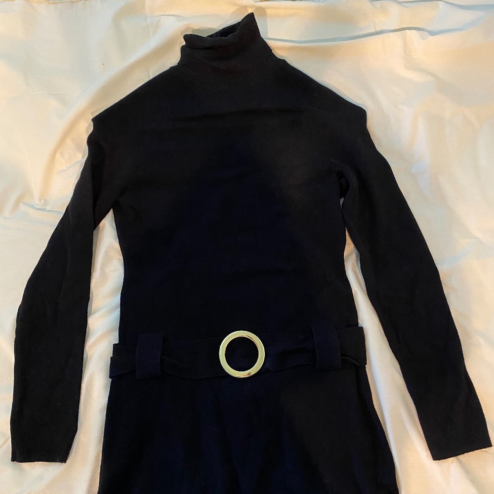 Black turtle neck sweater tunic